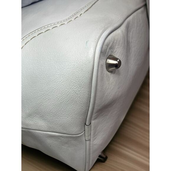 Y2K Coach F11345 Hamptons Leather Striped Satchel Bag & Mini Signature Wristlet - Picture 14 of 16